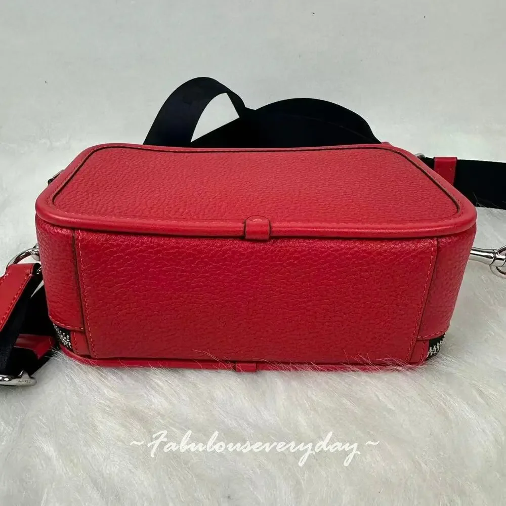 Coach Men Wyatt Crossbody Bag In Leather/Silver/True Red CM113 NWT